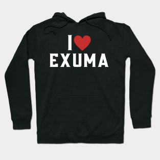 I Heart Love Exuma Bahamas islands Hoodie